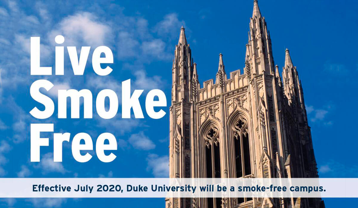 Duke University: fumar está prohibido, permitidos los cigarrillos electrónicos